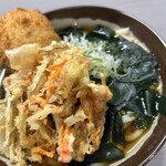 ひなた山蕎麦 - わかめかき揚げコロッケうどん　￥540