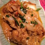 タイ・アヨタヤ・レストラン - ソフトシェルクラブとふんわり玉子のカレー炒め　１２００円。