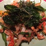 タイ・アヨタヤ・レストラン - ソフトシェルクラブとタイバジルの炒め物　８５０円。