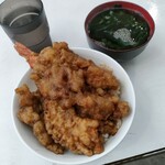 江戸丸 - 天丼(わかめスープつき)¥550
