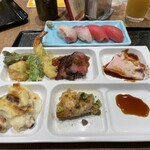 秋保グランドホテル - 自分1巡目。お寿司は大衆回転寿司よりは上かな。
