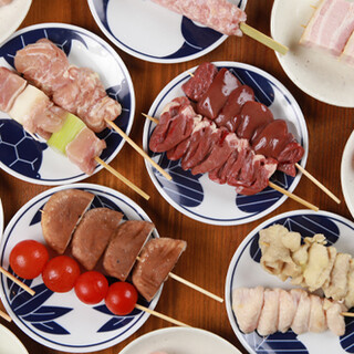 Made with chicken directly delivered from Tsukiji Market ◆ Delicious Grilled skewer that are carefully grilled
