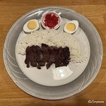 マルパソ - ステーキカレー＋茹で玉子 