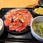 焼肉きんぐ - 特盛カルビランチ￥980-　2013.9月訪問