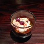 野口太郎 - 四品目。能登のもずくと北海道のタラの白子。これまた美味。