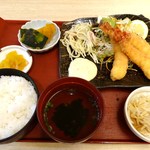 海鮮茶屋えびしま - エビフライ定食　2013.10月訪問