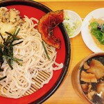武蔵野 伝統の味 涼太郎 - 肉汁天ざる舞茸うどんセット3 LL
