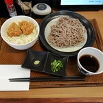 とんから亭 - もり蕎麦&ミニ丼セット 750円