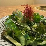 Choregi salad with homemade dressing
