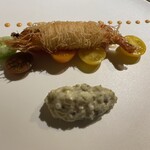 ビストロ ウエノ ニバンチョウ - ソフトシュリンプいぶりだこのタルタルソース