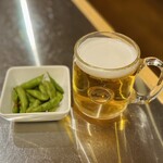Yakiniku Gamiya - ハートランド生ビール ¥750-