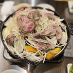 Yakiniku Gamiya - ジンギスカン鍋セット(肉やさい付)二人前 ¥3,560-