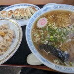 南樹楼 - らーめんミニチャーハンセット(麺大盛)+餃子