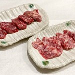 和牛焼肉と新鮮ホルモン MIYAKO - 並ハラミと内ハラミ