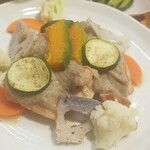 キッチン ブルー グローブ - 反対側から、シャンピニオンソースが見えない？