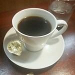 キッチン ブルー グローブ - ホットコーヒーのアップ