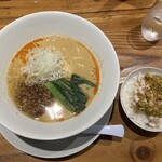 tantammenkurooni - 240219月　大阪　担々麺 くろおに 南船場店　白ごま担々麺Aセット