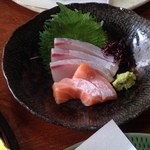 ながい - 天ぷら御膳のお刺身です。