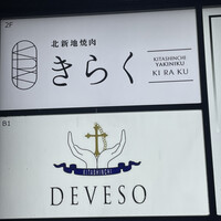 北新地焼肉 きらく - 看板