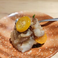 魚屋あらまさ 川崎店 - 赤なまこと金柑のみぞれ酢和え
