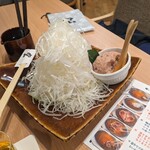 京町家 鴨しゃぶ 空 - 鴨しゃぶのネギとつくねの肉