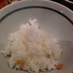ふく泉 - ご飯も少し食べてから写真を、炊き加減はｇｏｏｄでした。