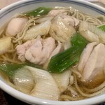 若木 - かしわ蕎麦♪鶏の旨みが染みてます！