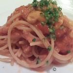 レ ジョイエ - 北海道産生雲丹を使ったのトマトソースパスタ