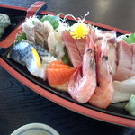 とびしま - 舟盛膳１０５０円旦那が、食べましたぁ～ヾ(*´∀｀*)ﾉ