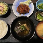 Kinuichi - 日替りランチ 【春キャベツのメンチカツ・いなだと牛蒡の煮物】