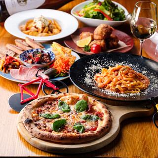 Italian Cuisine food eaten with chopsticks ◆A wide variety of carefully selected pizzas and pastas