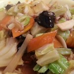 上海家庭料理 食楽 - 焼きそばセット　大盛り　2014.1