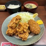 かつ進 - 若鶏の唐揚げ定食