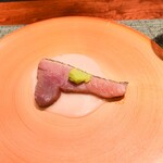 蒼 - 佐渡より神経締めじまろ藁焼き、お米と中国甘酒のソース