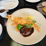 レストラン キャロッツ - 大海老フライとハンバーグ2,500円