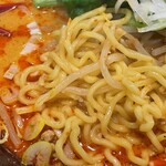 山東菜館 - 麺アップ