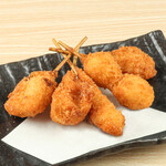 Assortment of 5 types of kushikatsu