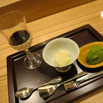 日本料理 太月 - デザート　3種　塗盆