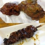 吉岡精肉店 - 若鶏唐揚げ＆牛串