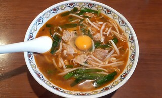 Sakuragiya - ニラそば(900円也) ピリ辛スープがクセになる‥
