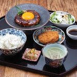 Meatball steak with beef tongue and beef tongue Croquette set