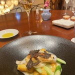 リストランテ カーサ瀬戸内 - 人参ニョッキ　舌平目と香川のアスパラ　クリームソース