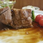 キッチン ブルー グローブ - ワンブロック食べても、これだけ分厚いポシェ