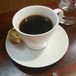 キッチン ブルー グローブ - ホットコーヒーのアップ