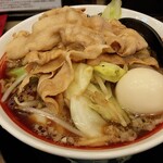 Imazato Wasshoi - 男の根性黒醤油煮玉子のせ、半チャーハン
