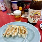 かいざん - 餃子、ビール 中瓶