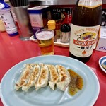 かいざん - 餃子、ビール 中瓶