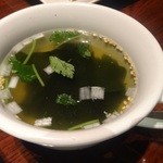游玄亭 - 「游玄亭ランチ」（6000円）のワカメスープ