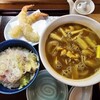 割烹味新 - カレー南蛮とネギトロ丼セット海老天付　1600→1100円