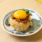Grilled Onigiri with yolk miso